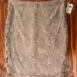 NWT Lavender Lace Pencil Skirt